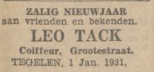 Leo Tack Grotestraat 1930