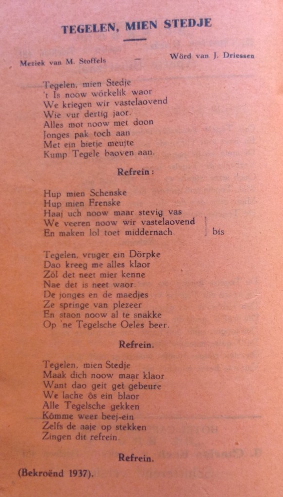 1937-1938 Tegelen mien stedje