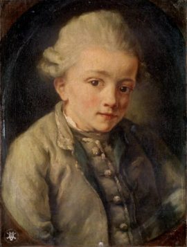 1764 – De jonge Wolfgang Mozart door Jean-Baptiste Greuze