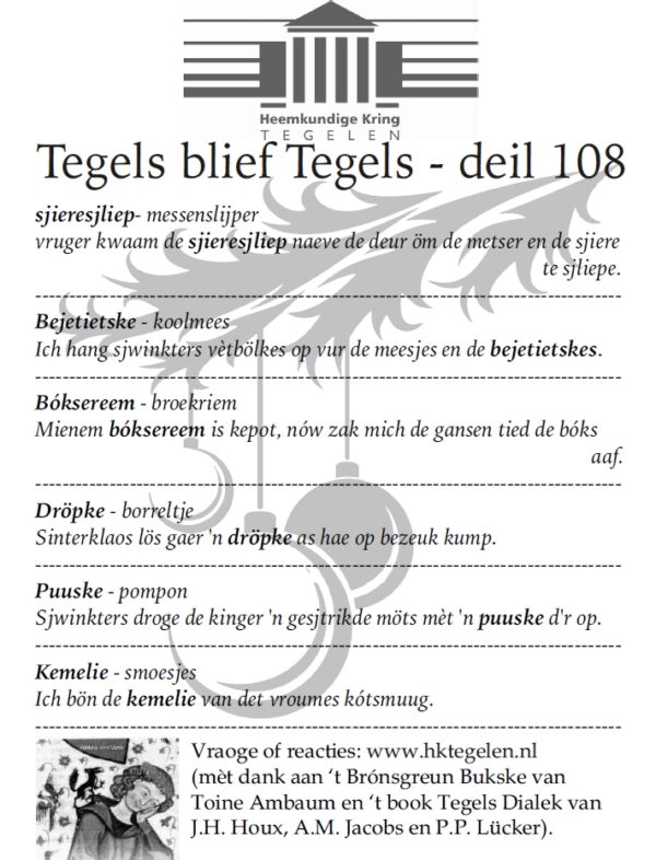 Tegels blief Tegels 108