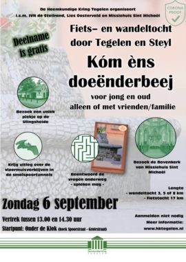 2020-07-22 Poster fiets- en wandeltocht Kóm èns doeënderbeej