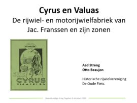 2020-10-08 Voorzijde lezing Aad Streng en Otto Beaujon